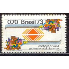 SB0784N-SELO ANO NACIONAL DO TURISMO - 1973 - N