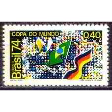 SB0853M-SELO HOMENAGEM AO VENCEDOR DO CAMPEONATO MUNDIAL DE FUTEBOL - 1974 - MINT