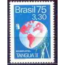 SB0904M-SELO INAUGURAÇÃO DA 2ª ANTENA PARA COMUNICAÇÃO POR SATÉLITES - ESTAÇÃO TERRENA DE TANGUÁ - 1975 - MINT