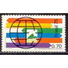 SB0910M-SELO 45º CONGRESSO MUNDIAL DA ASTA - SOCIEDADE AMERICANA DOS AGENTES DE VIAGENS - 1975 - MINT