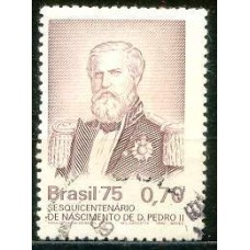SB0915U-SELO SESQUICENTENÁRIO DO NASCIMENTO DE DOM PEDRO II - 1975 - U