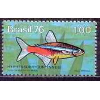 SB0939MA-SELO PEIXES DE ÁGUA DOCE NO BRASIL, HYPHESSOBRYCON - 1976 - MINT