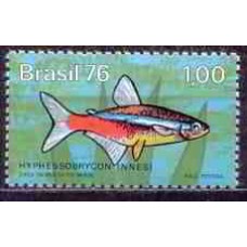 SB0939MA-SELO PEIXES DE ÁGUA DOCE NO BRASIL, HYPHESSOBRYCON - 1976 - MINT