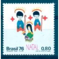 SB0960N-SELO NATAL, MARIA/MENINO JESUS E ANJOS - 1976 - N