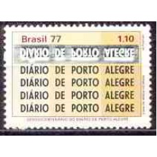 SB0988M-SELO SESQUICENTENÁRIO DO DIÁRIO DE PORTO ALEGRE - 1977 - MINT