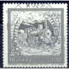 SB0991U-SELO CENTENÁRIO DA LIGAÇÃO FERROVIÁRIA SÃO PAULO-RIO DE JANEIRO - 1977 - U