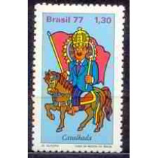 SB0999M-SELO FOLCLORE BRASILEIRO - CAVALHADA, CAVALHADA - 1977 - MINT
