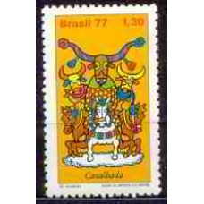 SB1001M-SELO FOLCLORE BRASILEIRO - CAVALHADA, MASCARADOS - 1977 - MINT