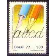 SB1007M-SELO SESQUICENTENÁRIO DA CRIAÇÃO DO ENSINO PRIMÁRIO OFICIAL - 1977 - MINT