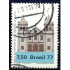 SB1025U-SELO ARQUITETURA RELIGIOSA NO BRASIL - IGREJAS, MOSTEIRO DE SÃO BENTO - 1977 - U
