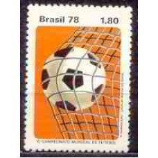 SB1031M-SELO XI CAMPEONATO MUNDIAL DE FUTEBOL ARGENTINA, BOLA NA REDE - 1978 - MINT