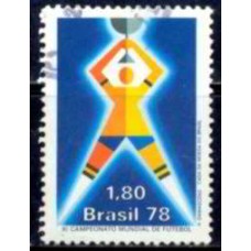 SB1032U-SELO XI CAMPEONATO MUNDIAL DE FUTEBOL ARGENTINA, ERGUENDO A TAÇA - 1978 - U