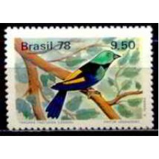 SB1038M-SELO PROTEÇÃO À FAUNA - PÁSSAROS BRASILEIROS, TANGARÁ - 1978 - MINT
