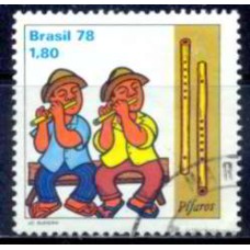 SB1047U-SELO FOLCLORE BRASILEIRO - INSTRUMENTOS MUSICAIS, PÍFAROS - 1978 - U