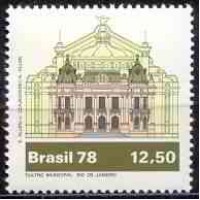 SB1078N-SELO TEATROS BRASILEIROS, TEATRO MUNICIPAL DO RIO DE JANEIRO - 1978 - N SB1078N-SELO TEATROS BRASILEIROS, TEATRO MUNICIPAL DO RIO DE JANEIRO - 1978 - N