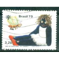 SB1124U-SELO ANO INTERNACIONAL DA CRIANÇA, BONECA DE PANO - 1979 - U SB1124U-SELO ANO INTERNACIONAL DA CRIANÇA, BONECA DE PANO - 1979 - U