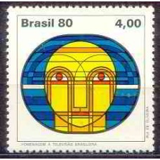 SB1140M-SELO HOMENAGEM À TELEVISÃO BRASILEIRA - 1980 - MINT