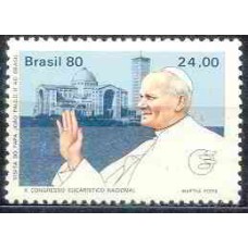SB1150M-SELO VISITA DO PAPA JOÃO PAULO II AO BRASIL, APARECIDA - 1980 - MINT