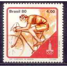 SB1154M-SELO OLIMPÍADAS DE MOSCOU, CICLISMO - 1980 - MINT
