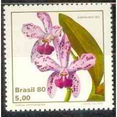 SB1162N-SELO EXPOSIÇÃO FILATÉLICA ESPAMER 80 - ORQUÍDEAS BRASILEIRAS, CATTLEYA - 1980 - N