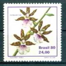 SB1164M-SELO EXPOSIÇÃO FILATÉLICA ESPAMER 80 - ORQUÍDEAS BRASILEIRAS, ZYGOPETALUM - 1980 - MINT