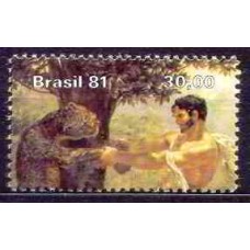 SB1192M-SELO CENTENÁRIO DA MORTE DE FELIX ÉMILE TAUNAY (DO BLOCO) - 1981 - MINT