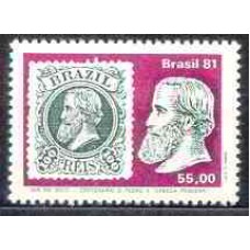 SB1211M-SELO DIA DO SELO - CENTENÁRIO DA EMISSÃO CABEÇA PEQUENA, 100RS - 1981 - MINT