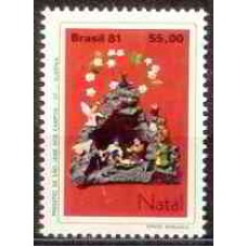 SB1229M-SELO NATAL - PRESÉPIOS POPULARES, SÃO JOSÉ DOS CAMPOS - 1981 - MINT