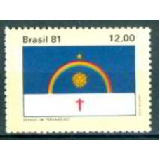 SB1234N-SELO BANDEIRAS DOS ESTADOS DO BRASIL I, PERNAMBUCO - 1981 - N