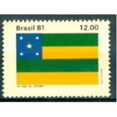 SB1235N-SELO BANDEIRAS DOS ESTADOS DO BRASIL I, SERGIPE - 1981 - N