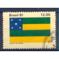 SB1235U-SELO BANDEIRAS DOS ESTADOS DO BRASIL I, SERGIPE - 1981 - U