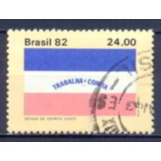 SB1295U-SELO BANDEIRAS DOS ESTADOS DO BRASIL II, ESPÍRITO SANTO - 1982 - U