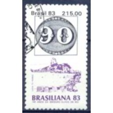 SB1337U-SELO 140 ANOS DA EMISSÃO "OLHOS DE BOI", 90 RÉIS - 1983 - U