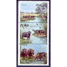 SB1403MS-TRÍPTICO BÚFALOS DE MARAJÓ - 1984 - MINT