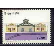 SB1409M-SELO PRESERVAÇÃO DO PATRIMÔNIO FERROVIÁRIO, ESTAÇÃO DE SÃO JOÃO DEL REY - 1984 - MINT