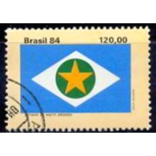 SB1426U-SELO BANDEIRAS DOS ESTADOS DO BRASIL IV, MATO GROSSO - 1984 - U