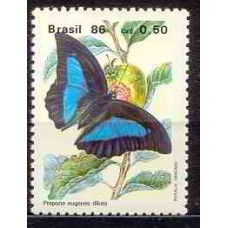 SB1514N-SELO PRESEVAÇÃO DA FAUNA BRASILEIRA - BORBOLETAS, PREPONA - 1986 - N
