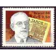 SB1526M-SELO CENTENÁRIO DO NASCIMENTO DE ERNESTO SIMÕES FILHO - 1986 - MINT