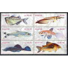 SB1608NS-SEXTILHA DIVULGAÇÃO DA PSICULTURA E AQUARIOFILIA - PEIXES DE ÁGUA DOCE - 1988 - N