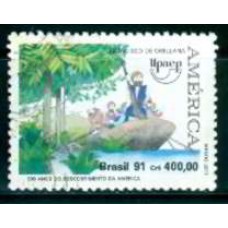 SB1754U-SELO UPAEP - VIAGENS DO DESCOBRIMENTO - 500 ANOS DO DESCOBRIMENTO DA AMÉRICA, FRANCISCO DE ORELLANA - 1991 - U