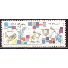 SB1814M-SELO 50 ANOS DO SERVIÇO NACIONAL DE APRENDIZAGEM INDUSTRIAL - SENAI - 1992 - MINT