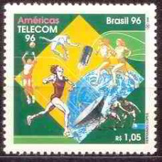 SB2001M-SELO AMÉRICAS TELECOM 96 - 1996 - MINT