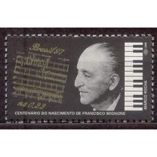 SB2048M-SELO COMPOSITORES BRASILEIROS, CENTENÁRIO DO NASCIMENTO DE FRANCISCO MIGNONE - 1997 - MINT