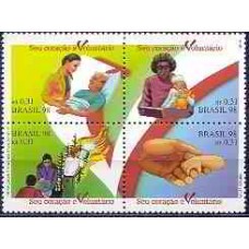 SB2081MQ-QUADRA PROMOÇÃO DO TRABALHO VOLUNTÁRIO - 1998 - MINT