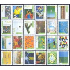 SB2113MS-SÉRIE XVI COPA DO MUNDO FRANÇA 98 - FUTEBOL ARTE - SELOS SEPARADOS - 1998 - MINT