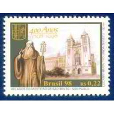 SB2142M-SELO 400 ANOS DO MOSTEIRO DE SÃO BENTO - 1998 - MINT