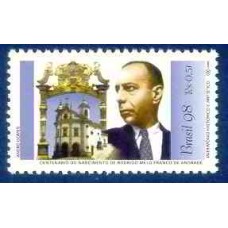 SB2151N-SELO 100 ANOS DO NASCIMENTO DE RODRIGO DE MELO FRANCO - 1998 - N