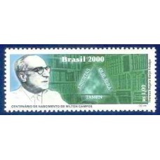 SB2299M-SELO 100 ANOS DO NASCIMENTO DE MILTON CAMPOS - 2000 - MINT