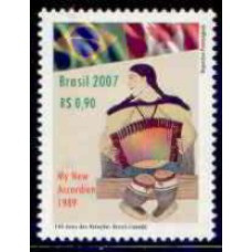 SB2694M-SELO 140 ANOS DA RELAÇÕES BRASIL - CANADÁ - 2007 - MINT