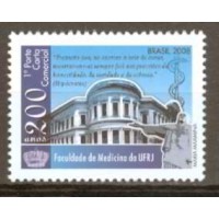 SB2727M-SELO 200 ANOS DA FACULDADE DE MEDICINA DA UNIVERSIDADE FEDERAL DO RIO DE JANEIRO - 2008 - MINT